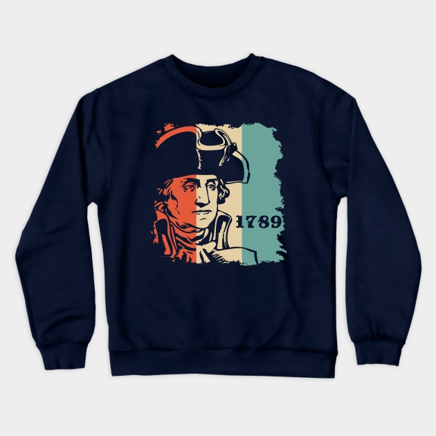 Washington 1789 Distressed Vintage Retro Crewneck Sweatshirt by LefTEE Designs